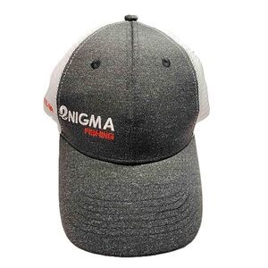Enigma Fishing Gray White Mesh Trucker‎ Cap Snapback Adjustable Strap Logo